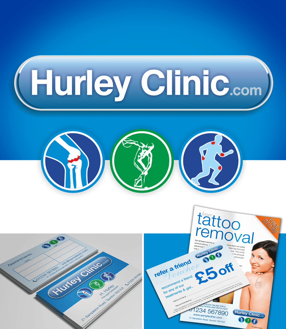 Hurley Clinic Branding logo design taunton